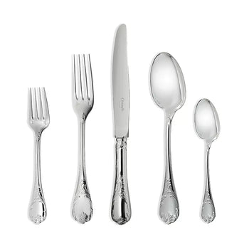 Christofle Marly Flatware: 5-Piece Set, Silver-Plated